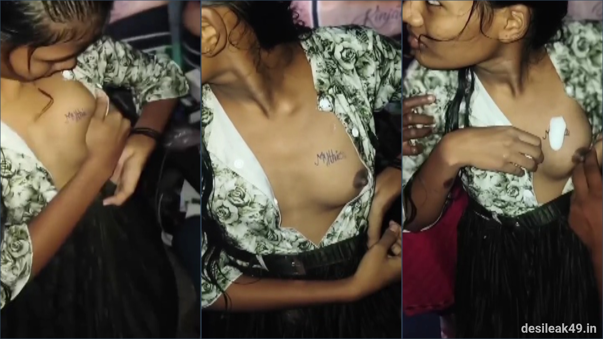 Trending : Cute Tamil Girl Shows Tits for Breast Tattoo